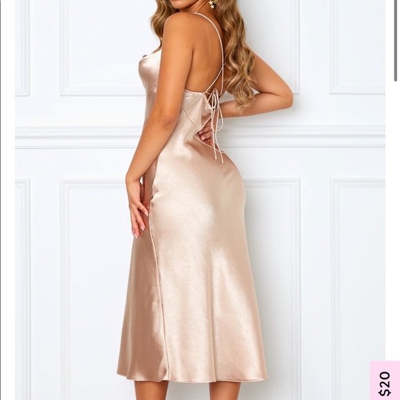 Emelia Midi Dress Champagne - Picture 3 of 3